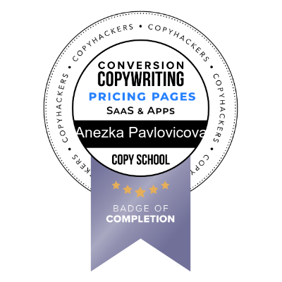 10x Pricing Pages course by Copyhackers